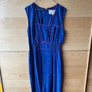 Lauren Moffatt NYC silk blue jumpsuit 6